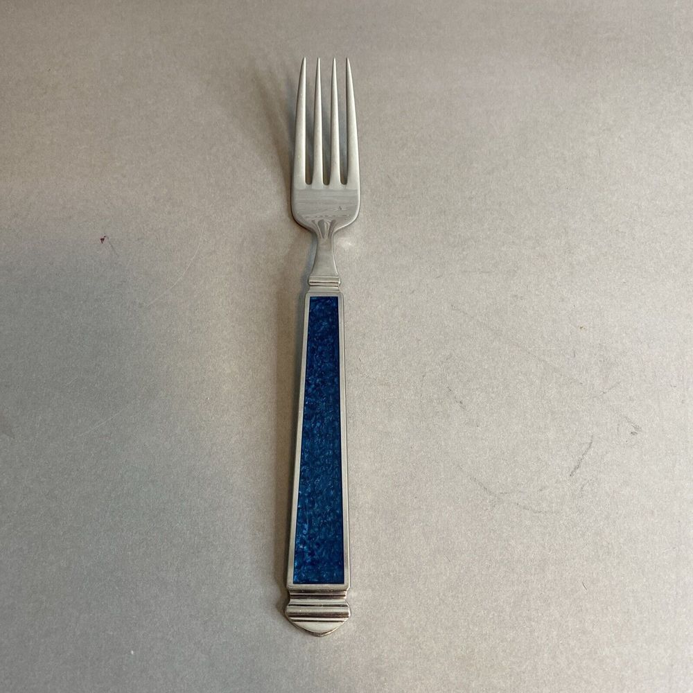 Yamazaki Krystallos Blue Stainless Flatware Dinner Fork Japan